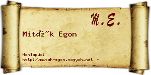 Miták Egon névjegykártya
